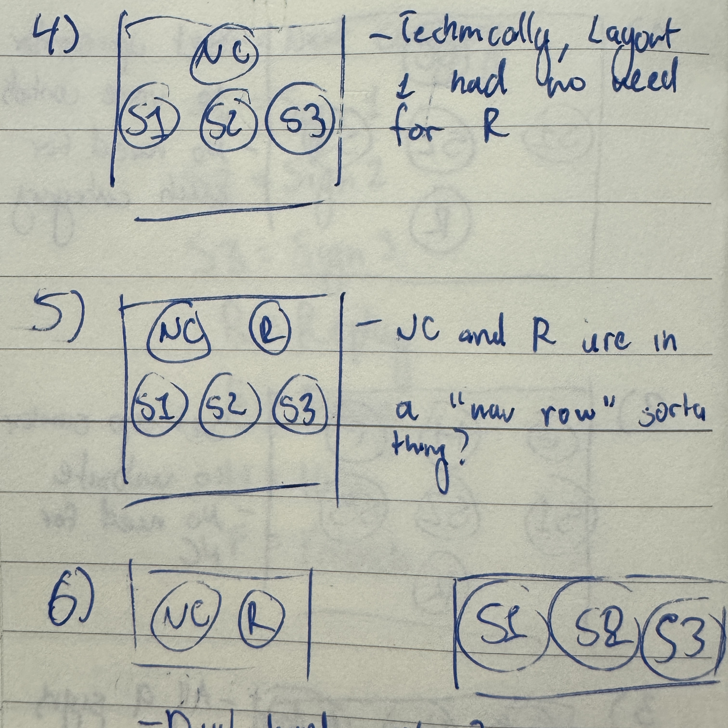 My next layout, I wanted to try a nav row concept for the buttons.
