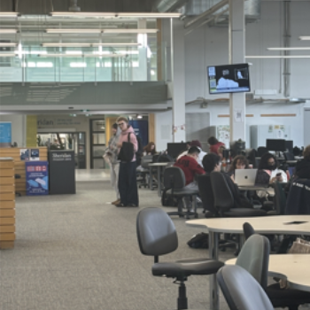 The Learning Commons offers a wonderful communal space for group work. However, spaces for independent work are limited. For whatever reason, the study rooms that can be booked are reserved only for group work.